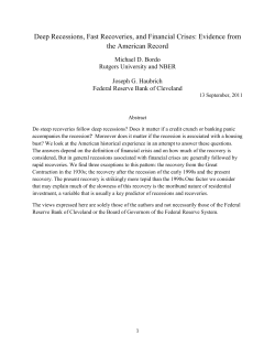 Deep Recessions, Fast Recoveries, and Financial Crises: Evidence