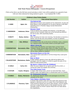 Kids` Book Themes Bibliography | Careers