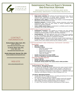 Business Summary - Consumer Growth Partners