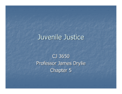 Juvenile Justice Chapter 5