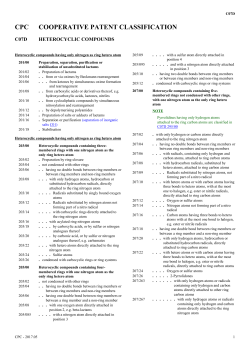 C07D - Cooperative Patent Classification