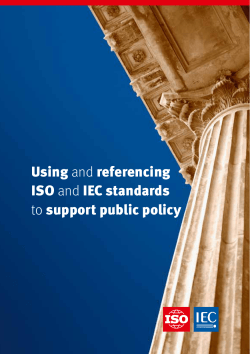 Using and referencing ISO and IEC standards to support public policy