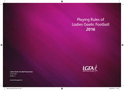 Playing Rules of Ladies Gaelic Football 2016