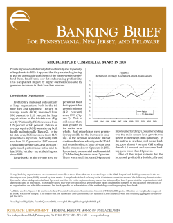 Commercial Banks in 2003 - Federal Reserve Bank of Philadelphia