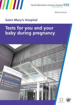 Tests for you and your baby during pregnancy