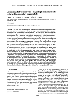 magnetosphere interaction for northward interplanetary magnetic field