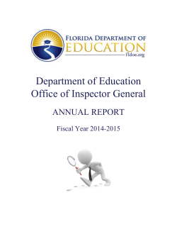 ANNUAL REPORT - Florida Inspectors General