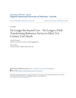 No Longer the Sacred Cow - DigitalCommons@University of