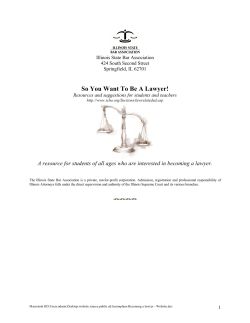 Becoming a Lawyer in Illinois - Illinois State Bar Association