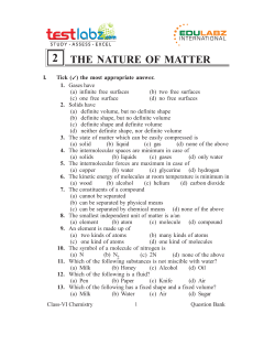 2 the nature of matter