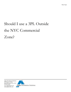 Should I use a 3PL Outside the NYC Commercial Zone?
