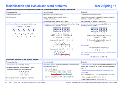 Multiplication and division and word problems Year