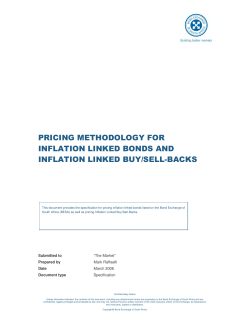 Pricing Methodology for Inflation Indexed bonds