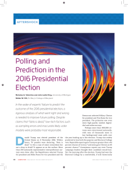 Polling and Prediction in the 2016 Presidential Election