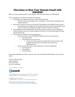 Directions to Host Your Domain Email with SMARSH