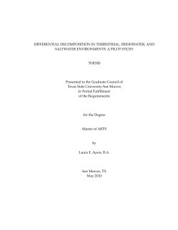 DIFFERENTIAL DECOMPOSITION IN TERRESTRIAL