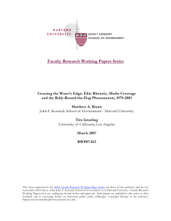 Faculty Research Working Papers Series
