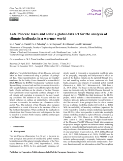 Late Pliocene lakes and soils: a global data set
