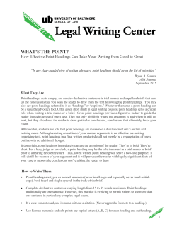 Persuasive Point Headings