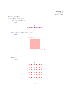 Homework 1 2/8/2017 SOLUTIONS In-class Exercise 1. (a) Graph