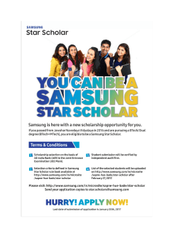 Samsung Star Scholar : Scholarship program