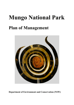 Mungo National Park - Plan of Management