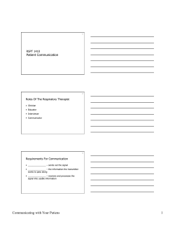 Communicating with Your Patiens 1