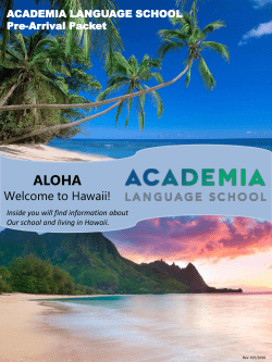 Pre-Arrival Information - Academia Language School