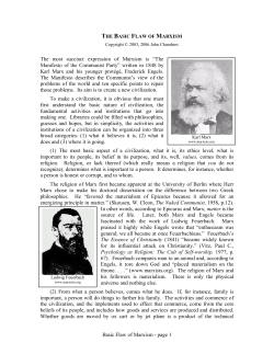 Basic Flaw of Marxism