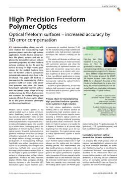 High Precision Freeform Polymer Optics