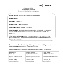 Planning and Carrying Out Investigations