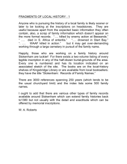 fragments of local history