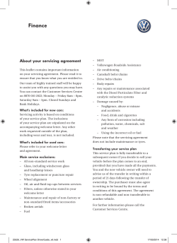 Service Plan Driver`s Guide