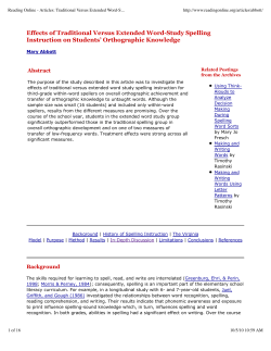 Traditional Versus Extended Word