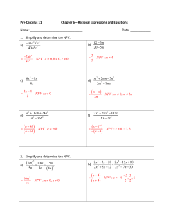 Chapter 6 Assignment Solutions