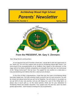 Parent Newsletter - Archbishop Wood High School