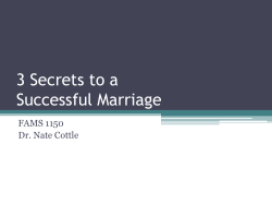 3 Secrets to a Successful Marriage