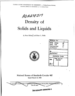 Density of Solids and Liquids