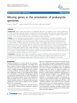 Missing genes in the annotation of prokaryotic genomes | BMC