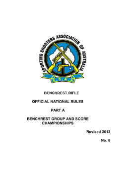 Benchrest Rule book