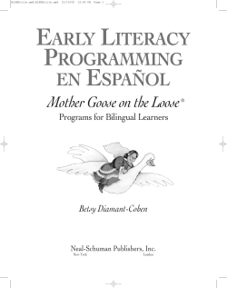 EARLY LITERACY PROGRAMMING EN ESPA&Ntilde;OL
