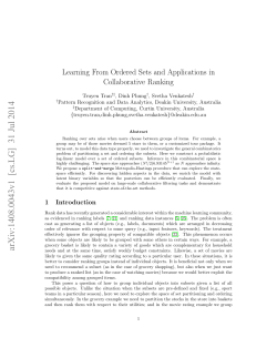 Learning From Ordered Sets and Applications in Collaborative