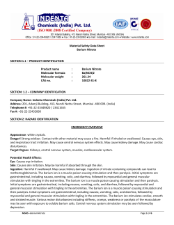 PRODUCT IDENTIFICATION Product name : Barium Nitrate