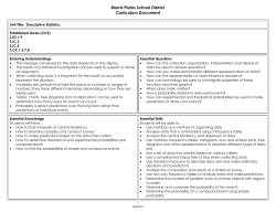 Math Units - Algebra - Morris Plains School District