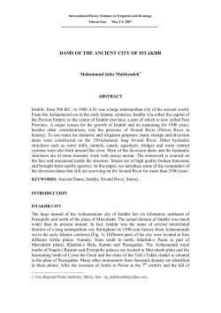 DAMS OF THE ANCIENT CITY OF ISTAKHR