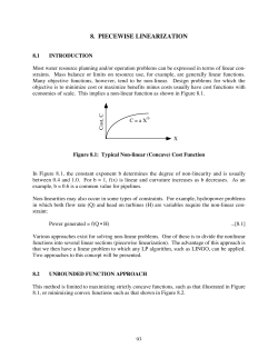 8. PIECEWISE LINEARIZATION