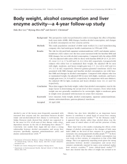 Body weight, alcohol consumption and liver enzyme activity&mdash;a 4