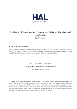 Analysis of Engineering Drawings: State of the Art and - HAL