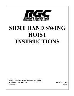 sh300 hand swing hoist instructions