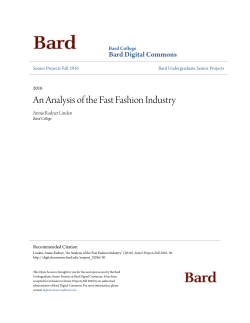An Analysis of the Fast Fashion Industry